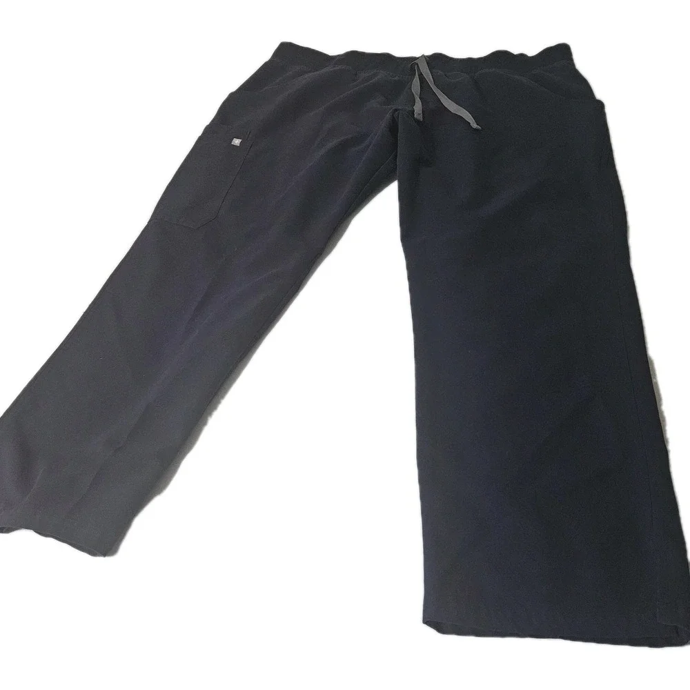Figs Technical Collection Mens Scrub Pants Black 2XL Joggers Drawstring NAVY